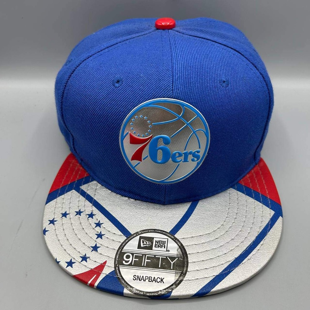 Philadelphia 76ers NBA Hat Men Blue 9Fifty New Era Snap Back Cap